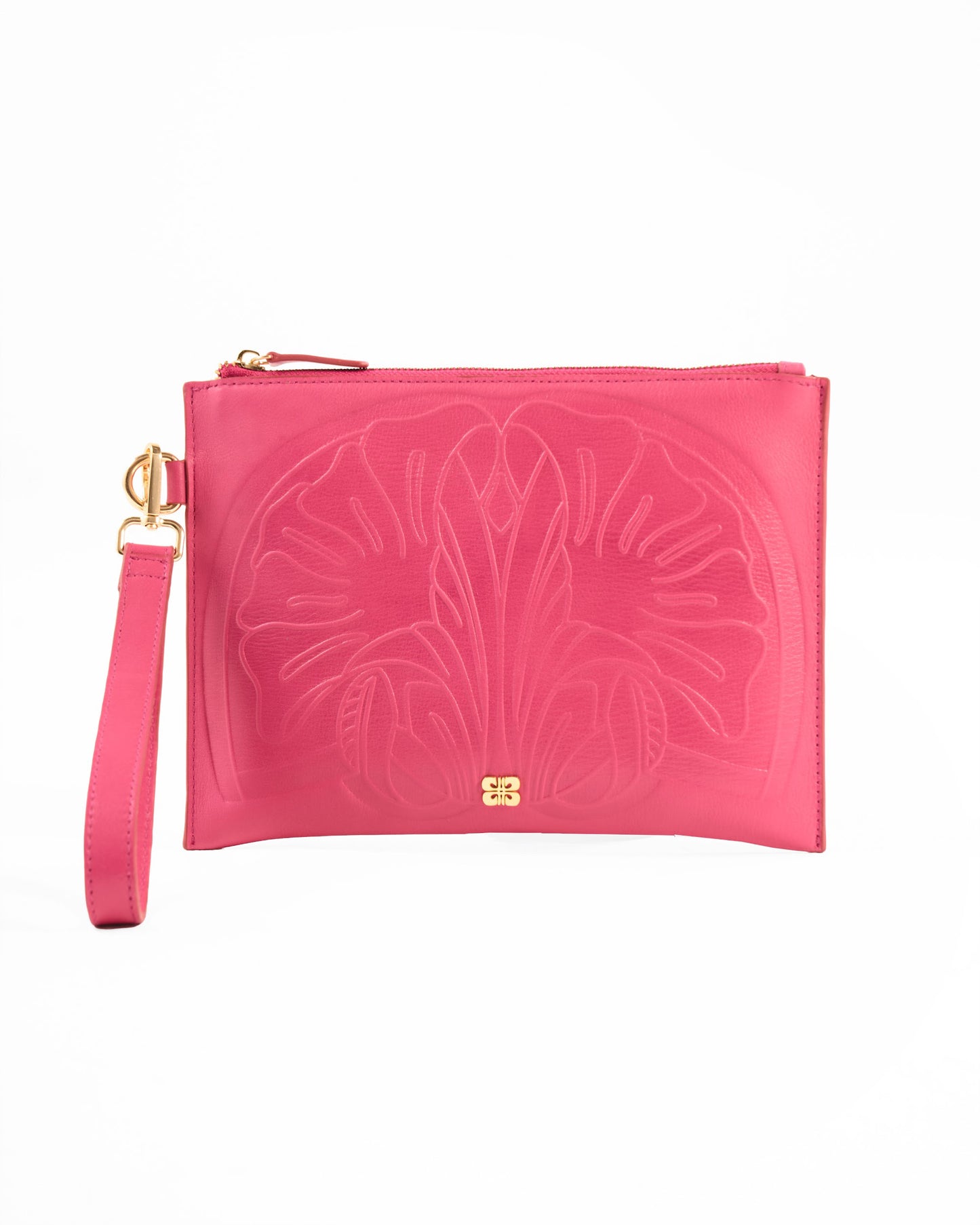 Raspberry rose clutch