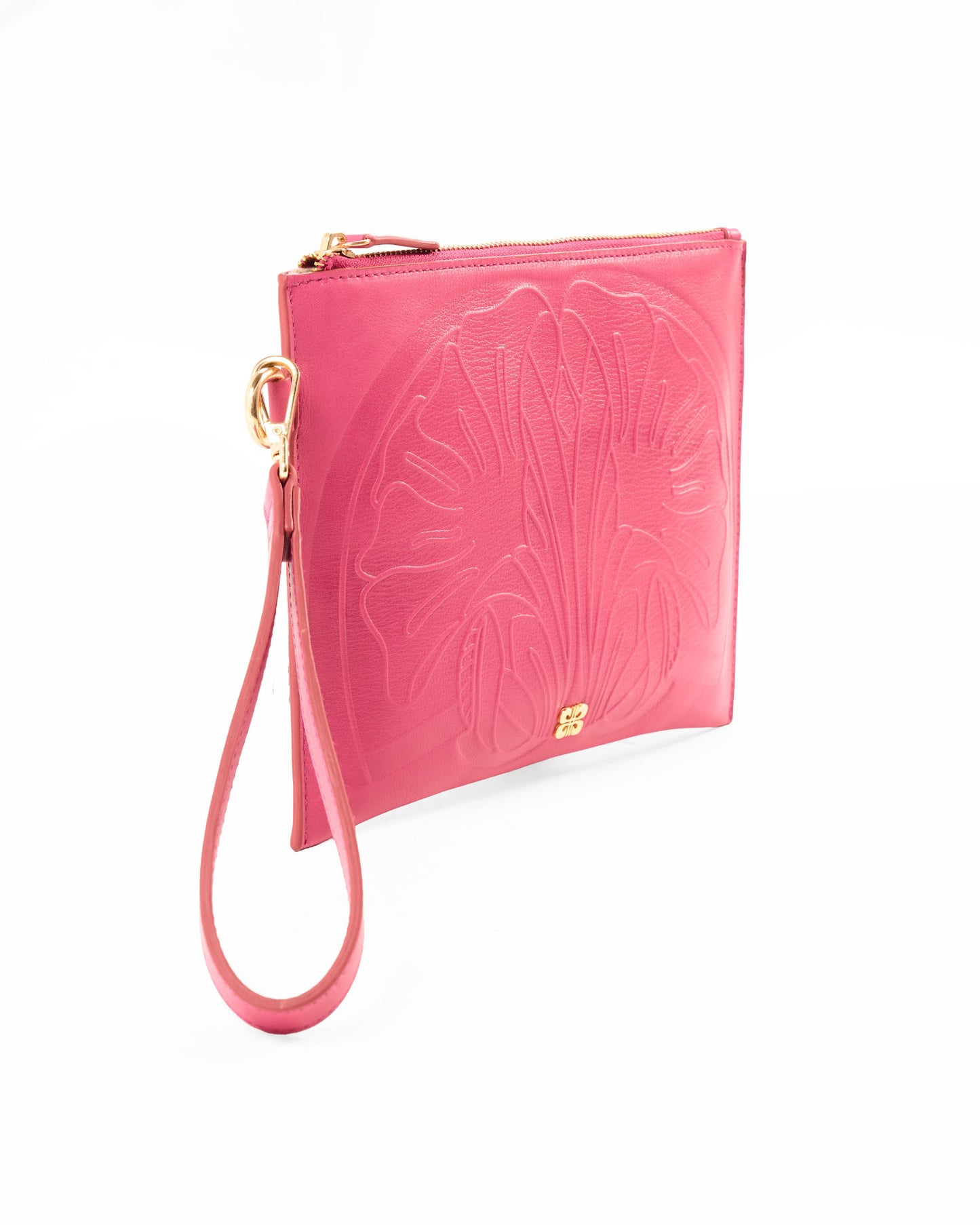 Raspberry rose clutch