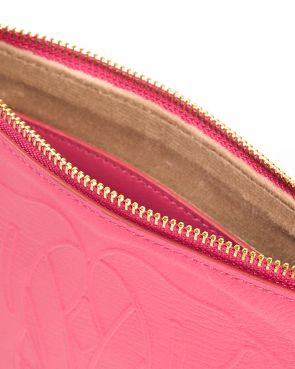 Raspberry rose clutch