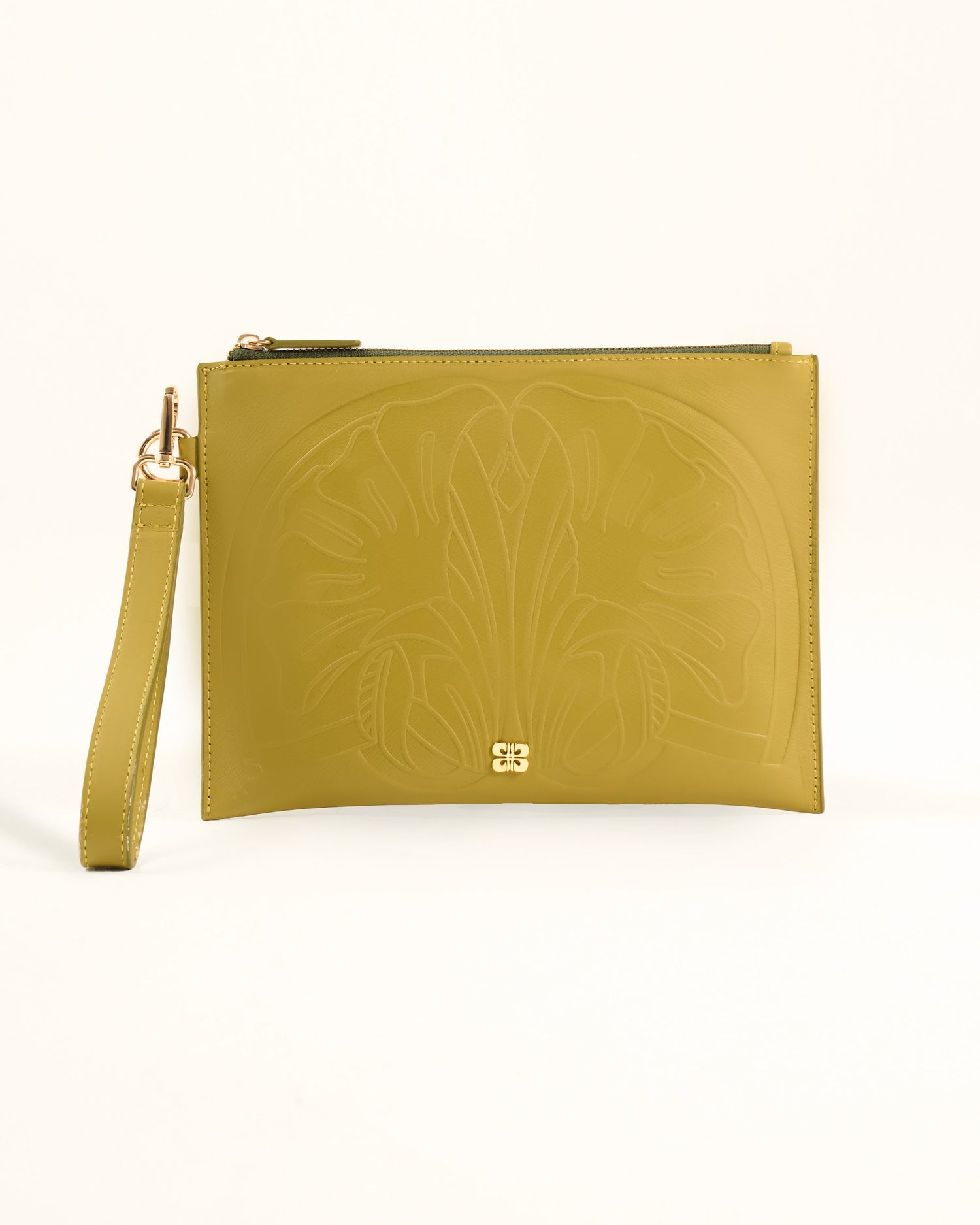 Warm olive. clutch
