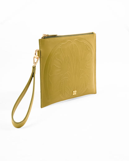 Warm olive. clutch