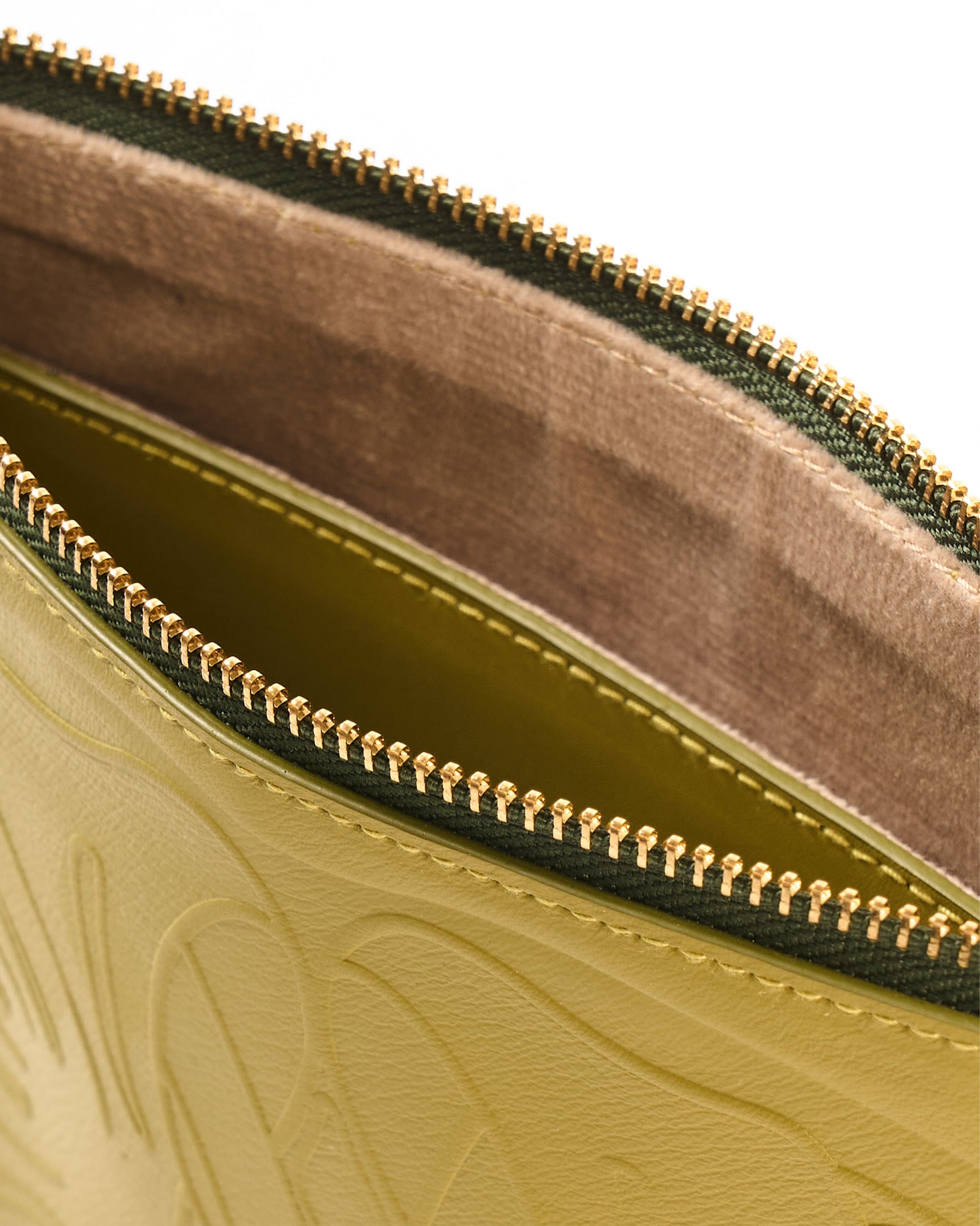 Warm olive. clutch